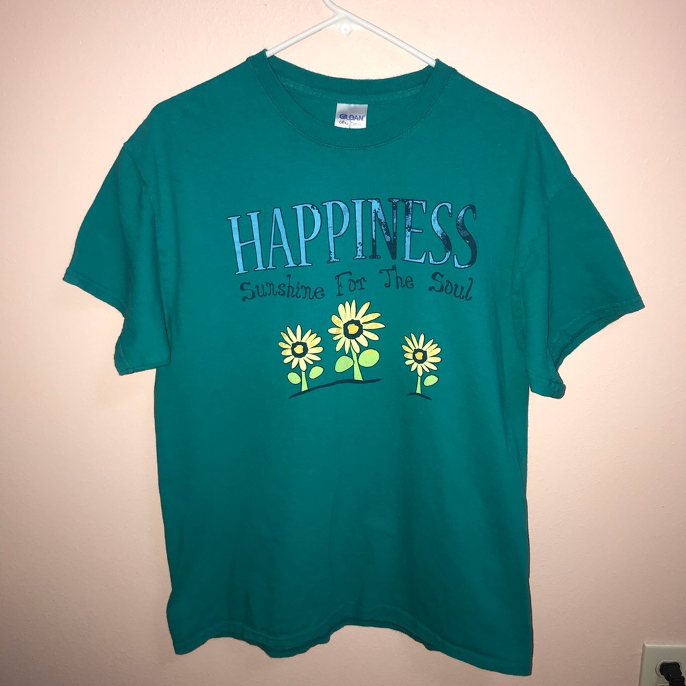 Teal Gildan T-Shirt L